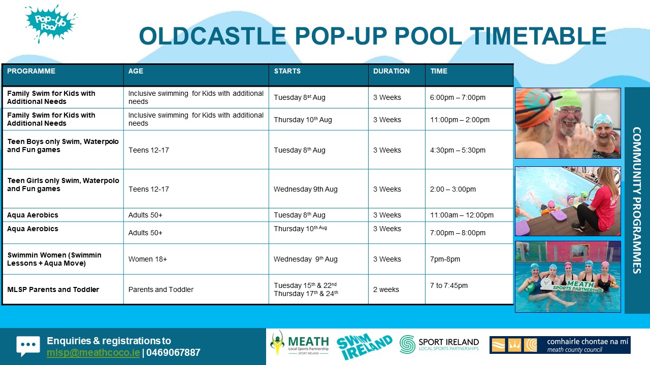 Oldcastle PopUp Pool Meath Sports