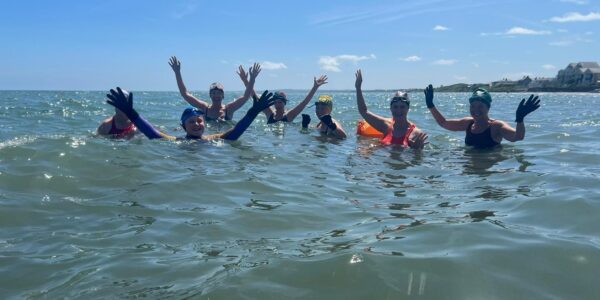 Group of swimmers in the sea