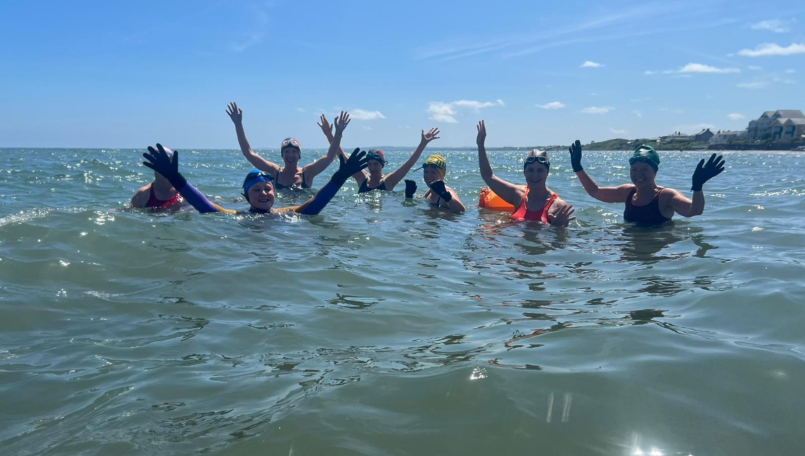 Group of swimmers in the sea
