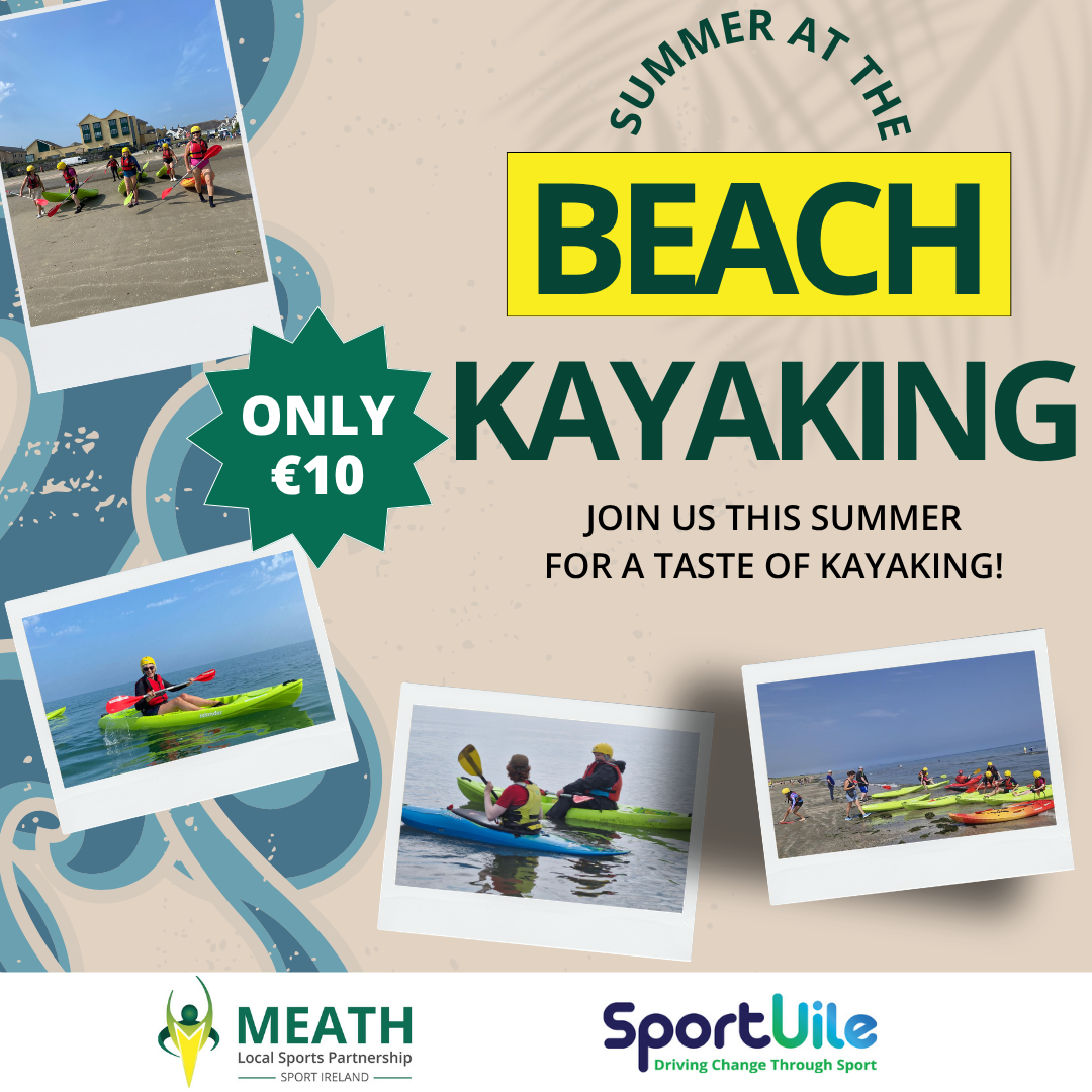 Kayaking on the beach - Summer 2026 poster cost 10 Euro and some small pictures from previous years